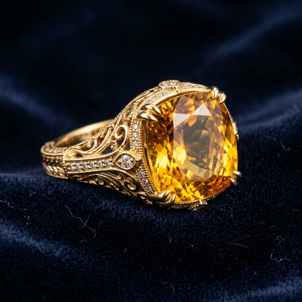 Citrine Ring in Gold