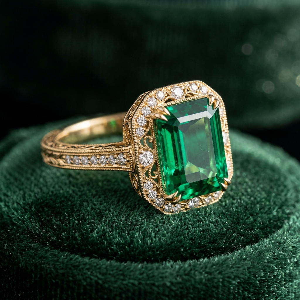 Emerald Ring in Gold