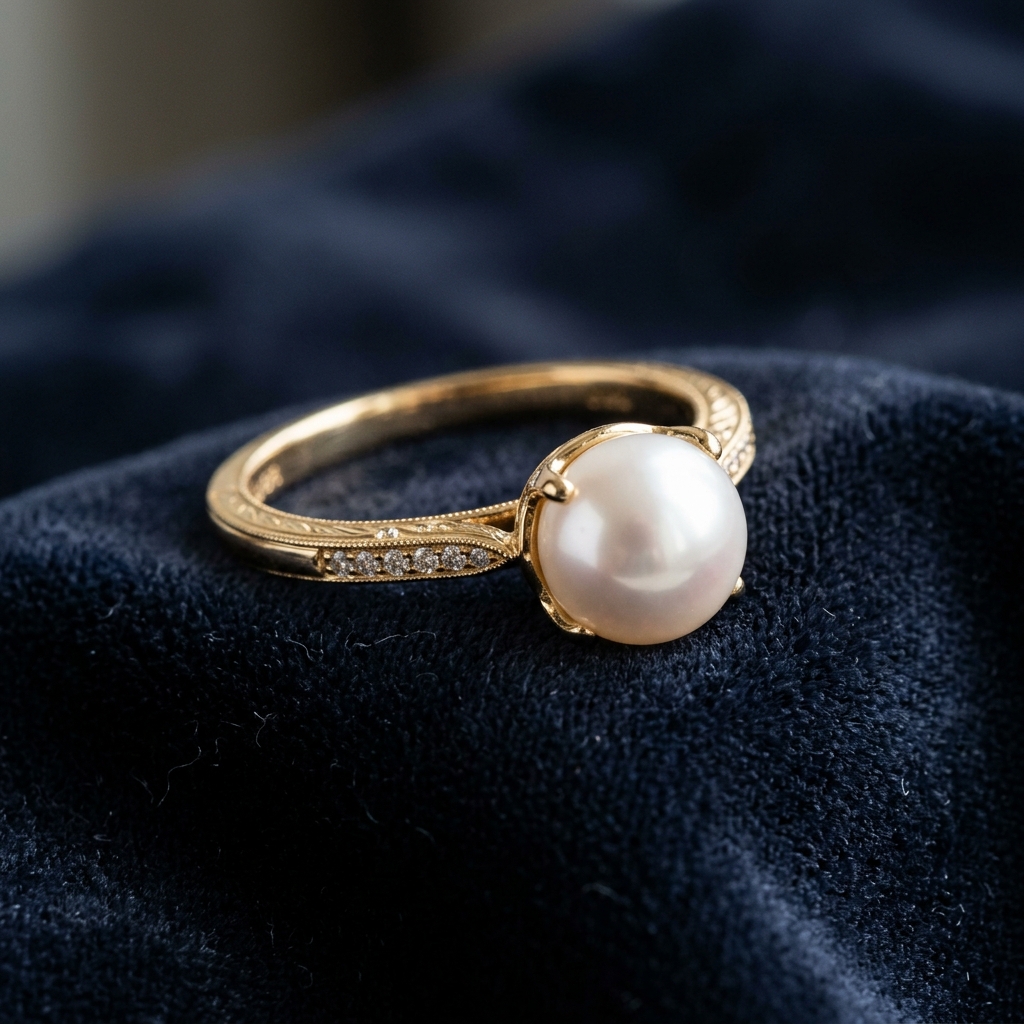 Pearl Ring in Gold
